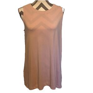 Sleeveless Scoop Neck Tank Top - Dusty Pink